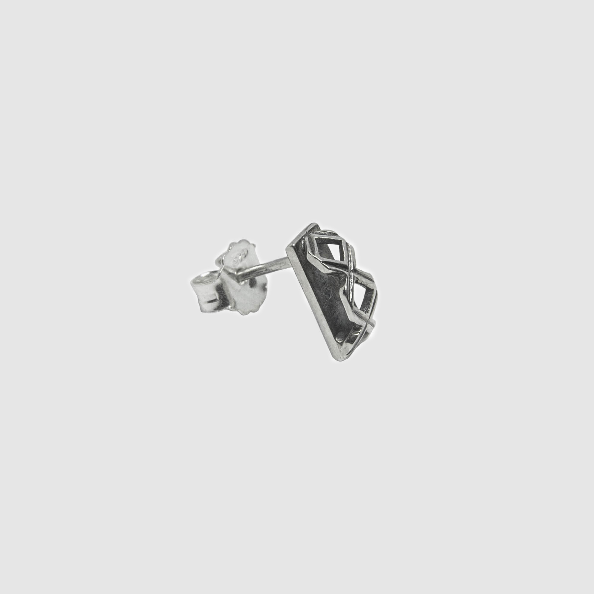 HYQS_EARCHIPS_SILVER_GREY Puce d'oreille en argent 925