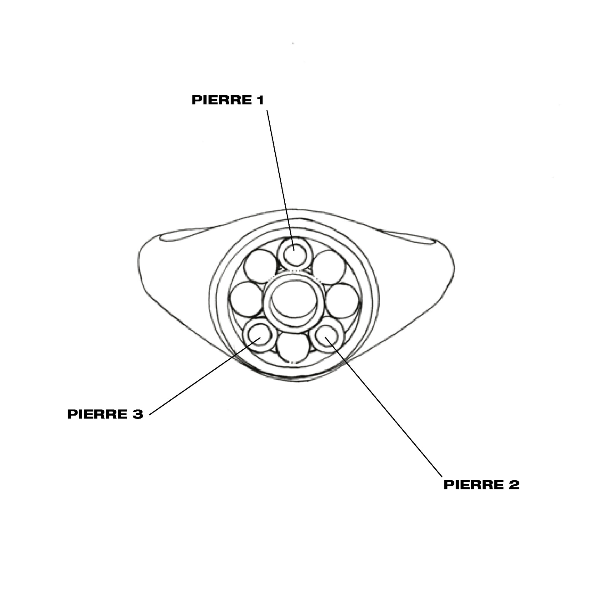 HYQS BAGUE NUMERO PIERRE