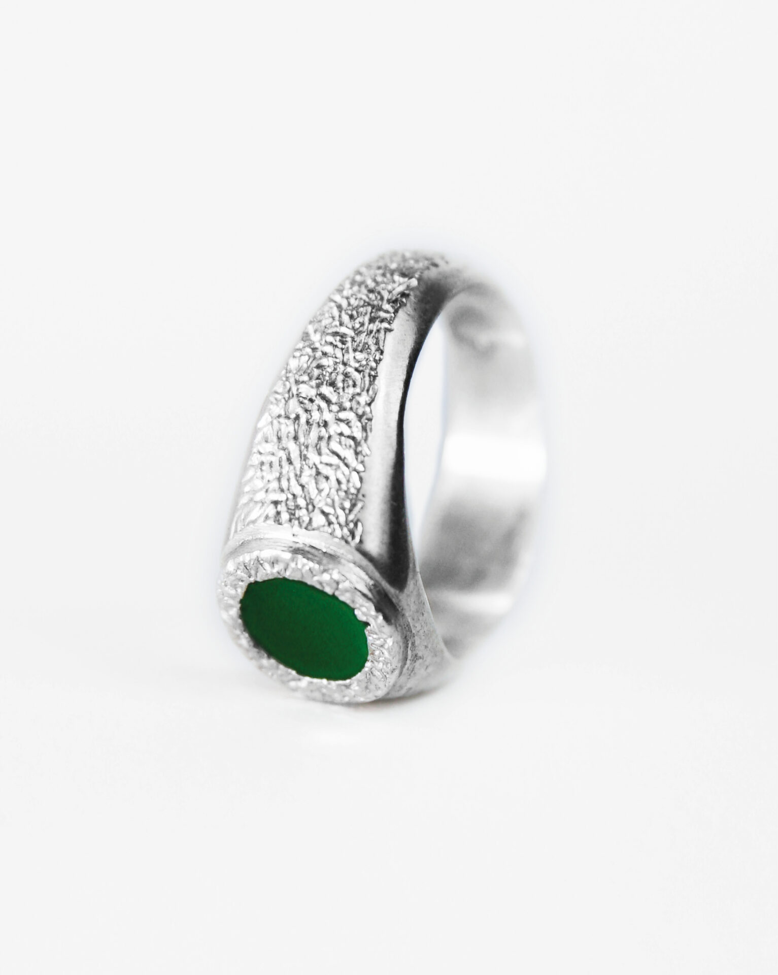 HYQS_BAGUE_ABYSSE_VERT_SILVER HYQS - BAGUE ABYSSE