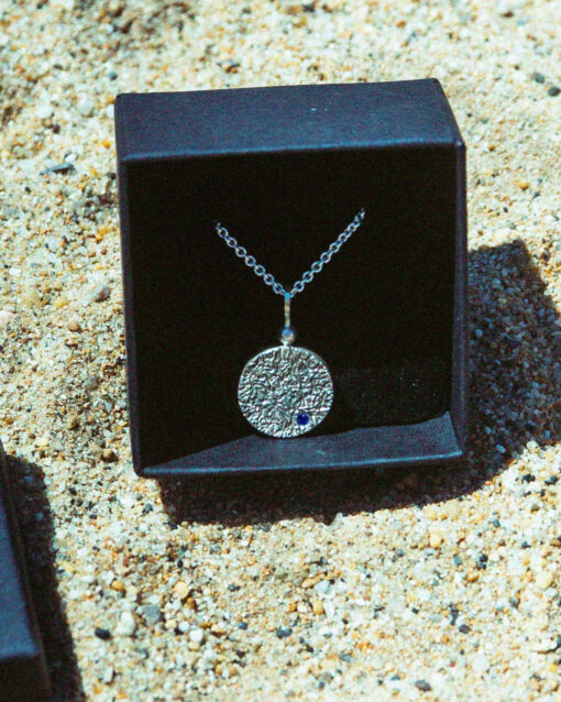 HYQS - PENDENTIF ABYSSE - SAPHIR BLEU